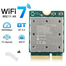 M.2 WiFi 7 Card QCNCM865 Tri-Band Bluetooth W...