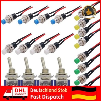 20 Pack Toggle Switch Set 16 Push Button + 4 Rocker Switches Easy to Install