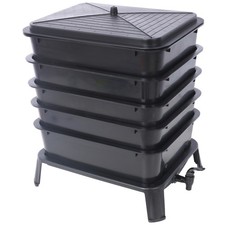 5-Tray Worm Farm Composter Bin 50L Kit w/ Soil Meter Indoor Outdoor Use 5-Tray Worm Farm Composter Bin 50L Kit w/ Soil Meter Indoor Outdoor Use - Image 1