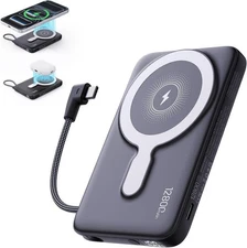 12800mah quick charge Magnetic Power Bank-Battery Pack Wireless Charger with LCD