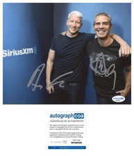 ANDERSON COOPER & ANDY COHEN SIGNED 8X10 PHOTO CNN BRAVO HOST ICONS - ACOA COA