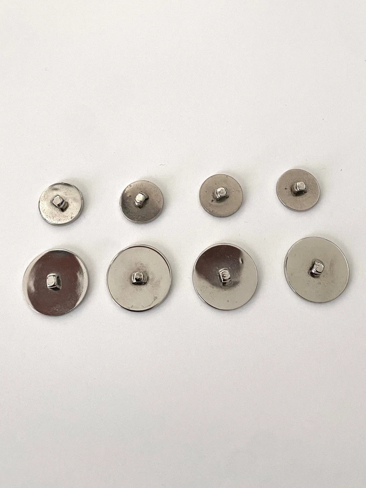 8 BURBERRY Silver Replacement Buttons for Suit Blazer Jacket Coat Tops 1/2" 1" - Image 3 of 4