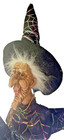 Vintage Hanging Witch Halloween Decoration Prop – 4ft Spiderweb Cloak, Poseable — photo 3
