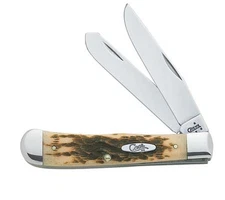 CASE XX KNIVES AMBER JIG BONE TRAPPER CS 6254 CS (163) POCKET KNIFE