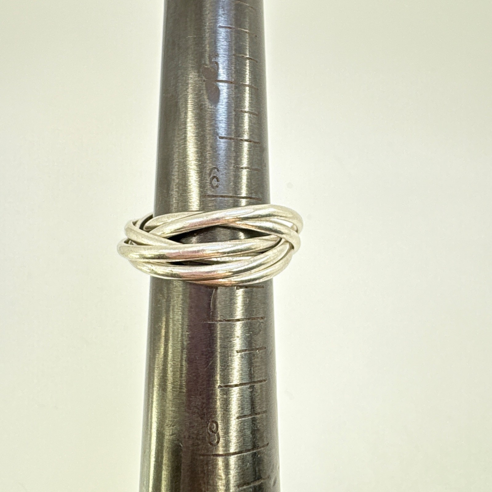 VTG Sterling Silver 925 Interlocking Rolling Ring… - image 9