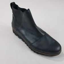 Sorel Boots Womens Size 10.5 Black Chelsea Ankle Slip On Lug Sole NL3334-010