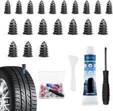 Carrep Tire Repair Kit, 20 PCS Screw in Tire Repair Plugs Kit with 2 Sizes, Port