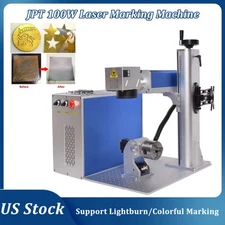 JPT 100W Mopa Fiber Laser Marking Machine Laser Engraver Rotary Axis 200*200mm