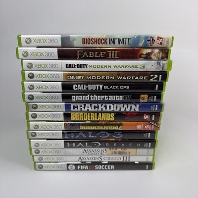 Xbox 360 Game Lot Of 14 Games Bundle Halo Call Of Duty GTA Assassins Creed Fable