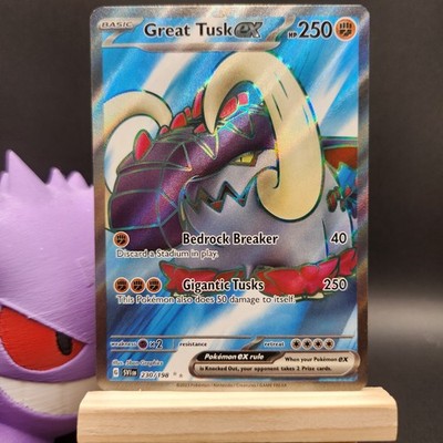 Pokémon TCG Great Tusk EX Scarlet & Violet Base Set Holo Double Rare