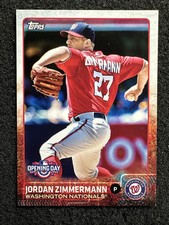 JORDAN ZIMMERMANN #32 2015 Topps Opening Day QTY Washington Nationals