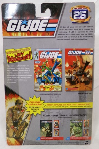 Hasbro G.I. Joe 25th Anniversary Comic Pack Scarlett & GI Joe Hawk 3.75" Set New - Picture 2 of 3