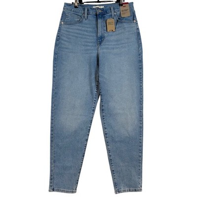 NWT Levi's High Waisted Mom Jeans Light Wash Tapered Leg Denim Womens 31 Classic