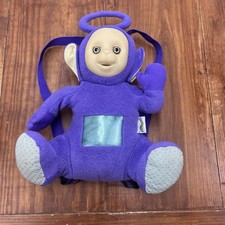 Vintage Teletubbies Tinky Winky Plush Backpack Purple 16 Kids Bag 1990s