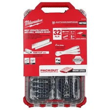 Milwaukee 48-22-9482 3/8 In Drive Ratchet & Socket Set Metric - 32 Pcs