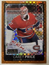 2021-22 O-Pee-Chee Platinum Orange Checkers Preview Carey Price15