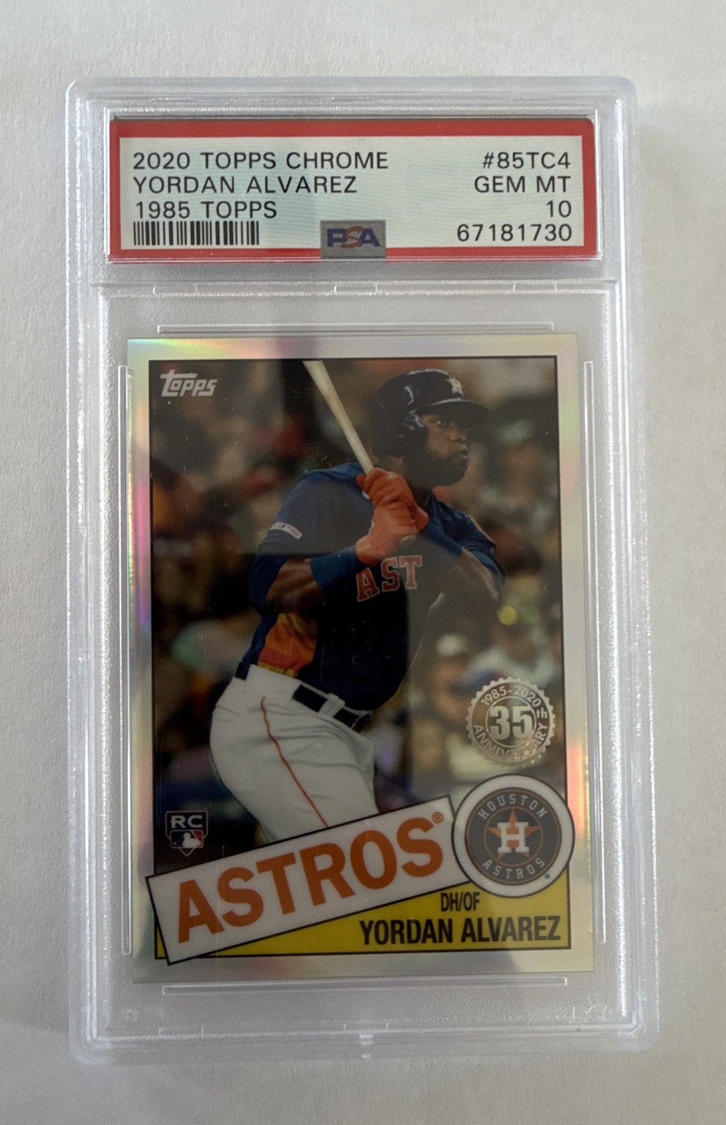 2020 Topps Chrome - 1985 Topps Yordan Alvarez #85TC-4 (RC) PSA 10