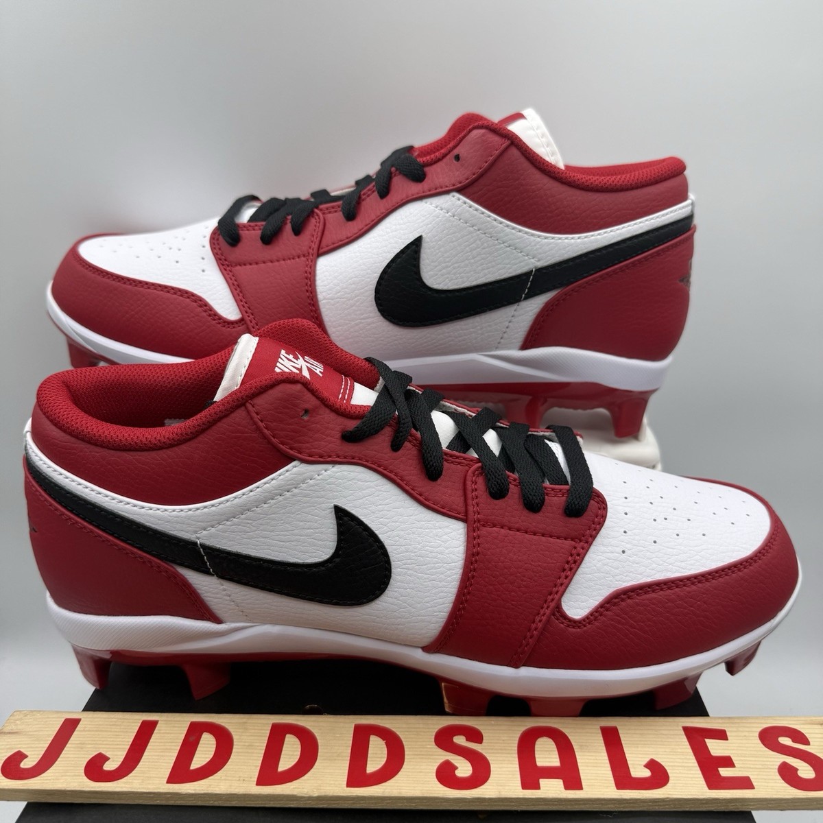 Nike Air Jordan 1 Retro MCS Low Chicago Baseball Cleats CJ8524-611 Men\'s Size 13 Nike Air Jordan 1 Low MCS Chicago Baseball Cleats CJ8524-611  main image 2