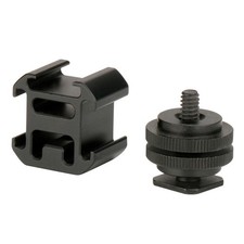Camera Hot Shoe Mount Adapter Video Accessory Triple Cold Shoe Bracket Lights M