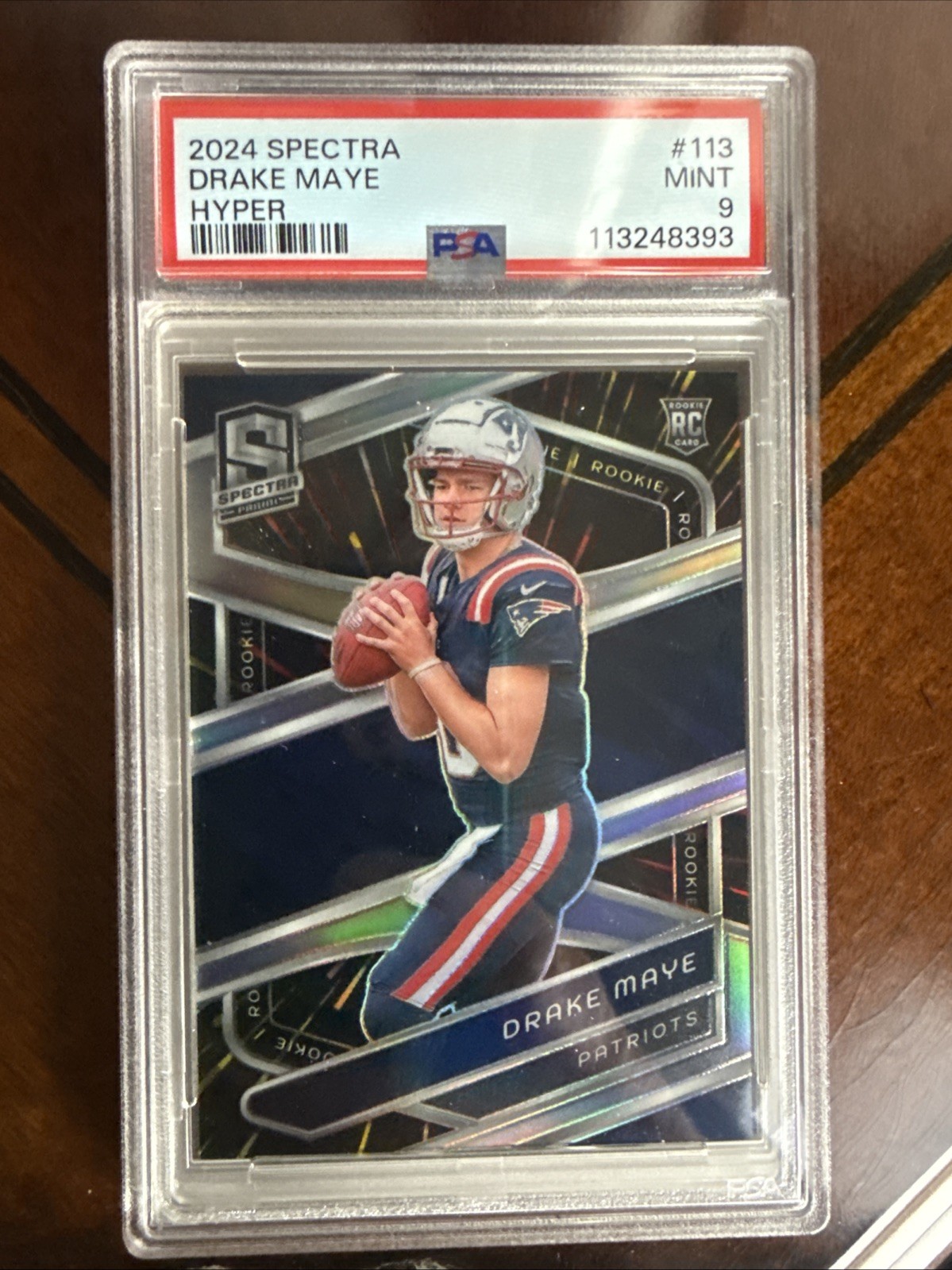 2024 Panini Spectra - Rookies Drake Maye #113 Hyper Prizm /75 (RC)