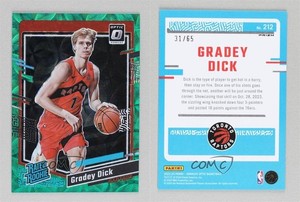 2023-24 Donruss Optic Rated International Green Prizm /65 Gradey Dick Rookie RC