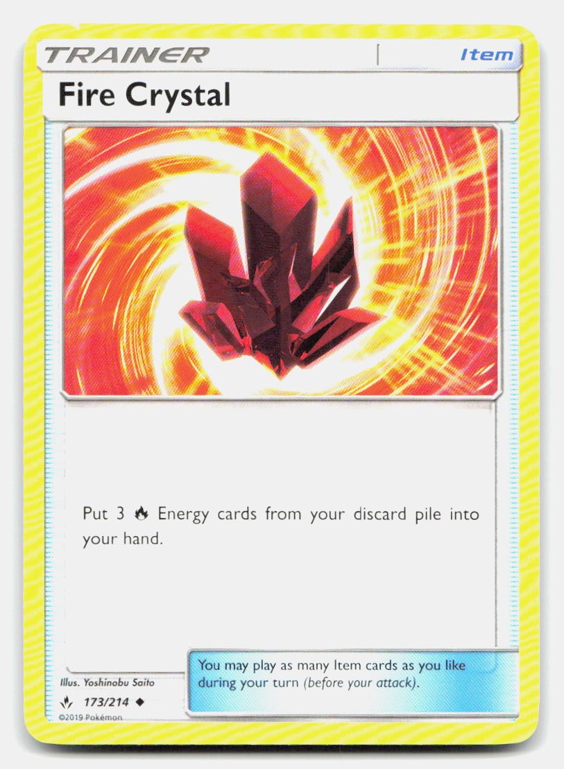 Fire Crystal 173/214 Uncommon Unbroken Bonds Pokemon NM