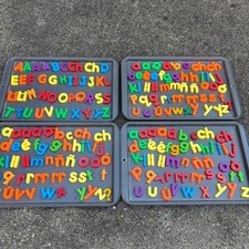 Spanish Letters Alphabet Fridge Magnets 180+ Small & Caps (Trays Not Included)
