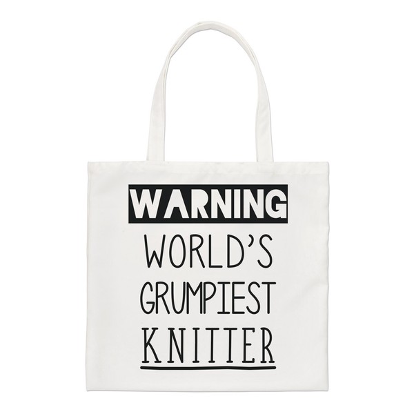 Achtung Weltweit Grumpiest Strick Regular Tragetasche Toll Beste Strickerei Mum-image