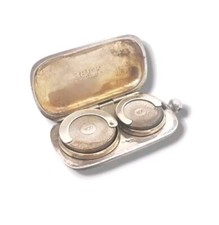 Rare European 800 Sterling Silver Coin Holder Purse Fob Antique Vintage