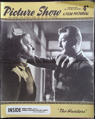 Picture Show Magazine November 8, 1958 Robert Mitchum & May Britt!