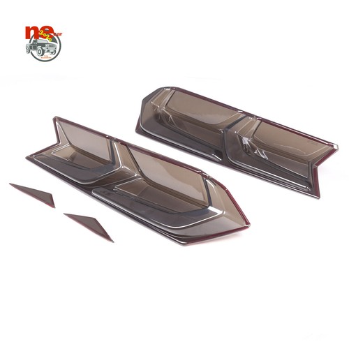 Blackout Rear Light Reflector Trim Kit Reverse Lamp Cover For C8 Corvette 2020+ - Picture 9 of 11