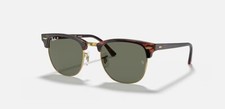 RAYBAN CLUBMASTER Sunglasses - RB3016 990/58 51-21 - Tortoise/Green - NWT