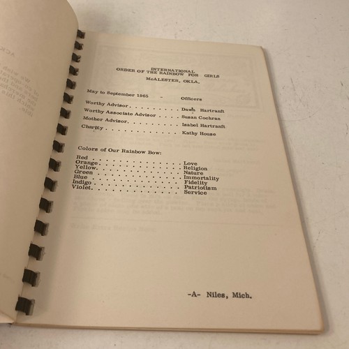 Cooking Favorites of Niles Michigan CookBook Rainbow For Girls AssemblyNo15 1965 - Imagen 4 de 9