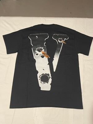 New 100% Authentic New Vlone x Pop Smoke Hawk Em' Black T