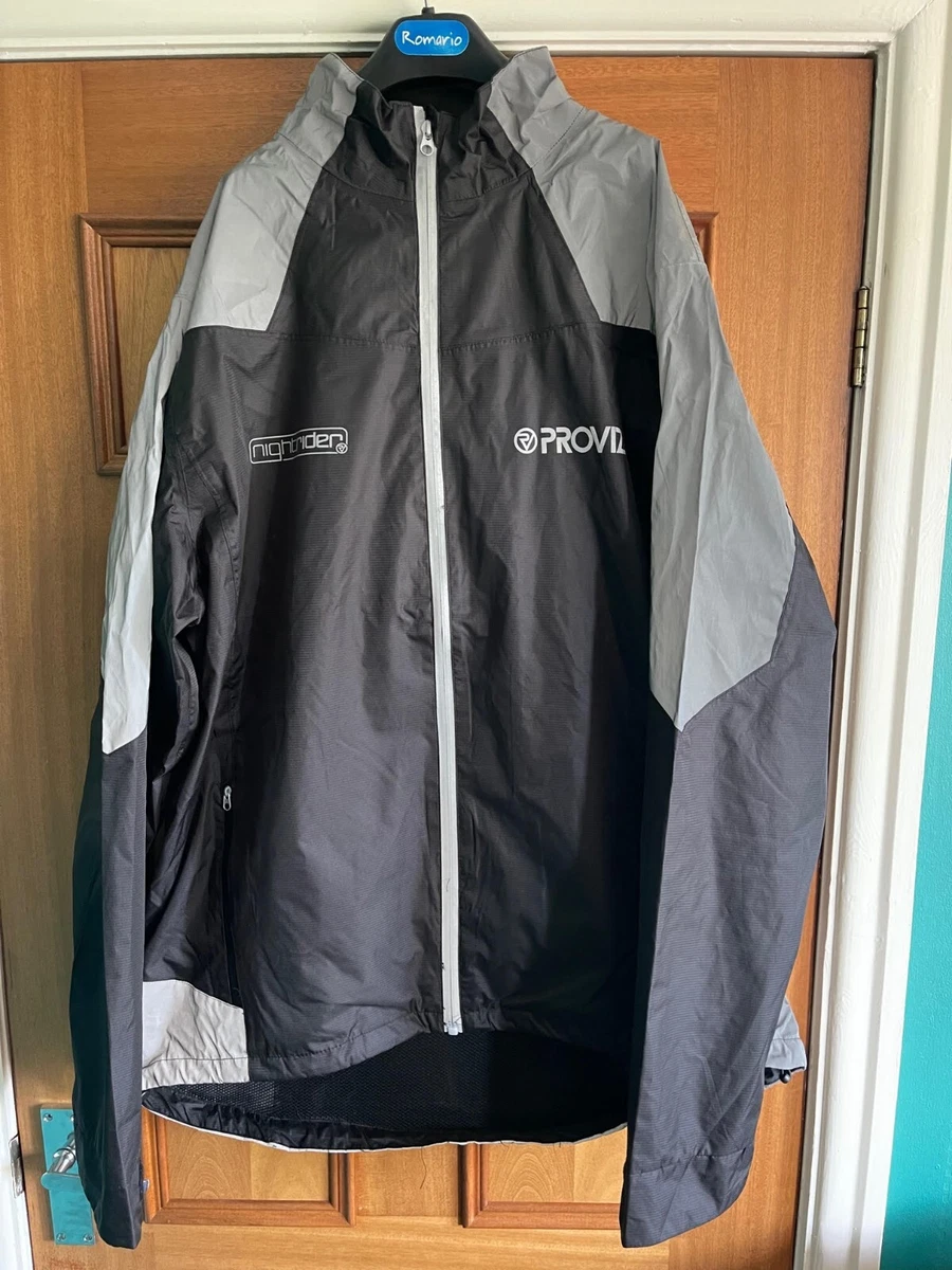 Proviz Nightrider Men s Reflective Waterproof Cycling Jacket Black Size 4XL