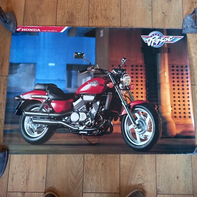 ORIGINAL HONDA COME RIDE WITH US, VF750C, SHOWROOM HÄNDLER VERSAND POSTER