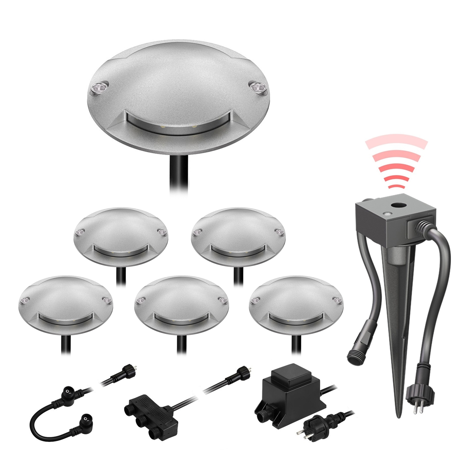 Lampada da terra a LED Bunda con sensore crepuscolare