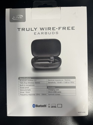 iLive IAEBT449B Auricolari Veramente Senza Fili, Bluetooth Wireless, con Custodia di Ricarica - Foto 3 di 4