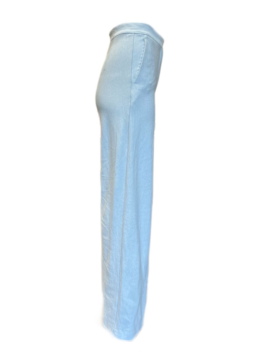 パンツ MAX MARA Women Straight Pants TIMEBVI 004 BLUE Max Mara Women's Light Blue Orsola Straight Pants Size 4 NWT