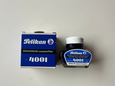 Vintage Pelikan Royal Blue 4001 Fountain Pen Ink 30mL in box, Made in W Germany