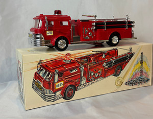 1970 Hess Fire Truck Toy In Box Amerada Hess Oil & Chemical Armada NO BATTERY