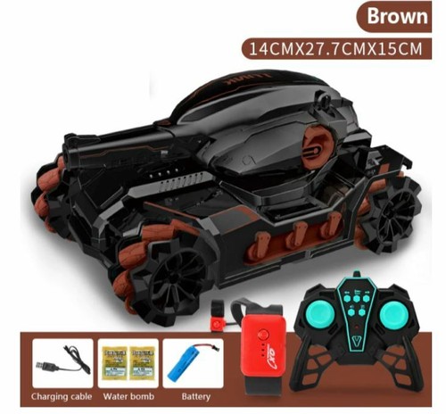 2,4G Wasserbombe RC Krieg Panzer mit Licht & Musik Schüsse Kettenfahrzeug - Bild 10 von 12