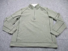 Tommy Bahama Sweater Mens Large Green Reversible Pullover Quarter Zip Adult
