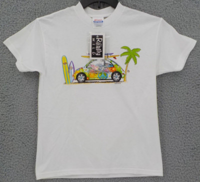 REALLY WILD T-SHIRT YOUTH SZ M (10/12)  SURF BEACH CAR W/ 3 SNAP ON SURFBOARDS