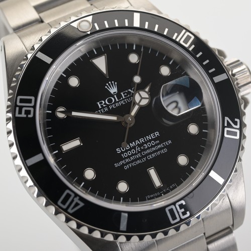 1991 Rolex Submariner Date 16610 Black Dial 40mm Stainless Steel Men's Watch - Picture 6 of 16