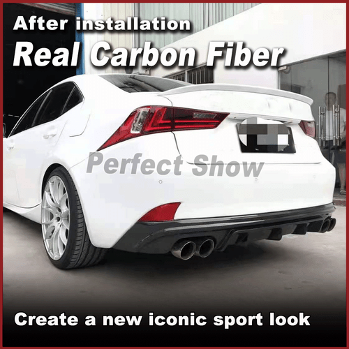 Fit for Lexus IS350 ISF 2013-2016 REAL Carbon Rear Bumper Diffuser Lip Spoiler - Picture 3 of 14