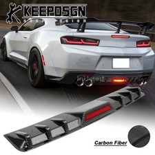 Für Chevy Camaro Coupe Carbon Fiber Heckdiffusor Lippe LED-Bremsleuchte Einsatz