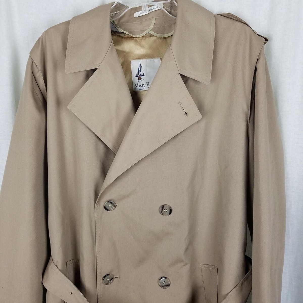 DOUBLE SHADE TRENCH COAT(－) Misty Harbor Insulated Double Breasted Belted Trench Coat