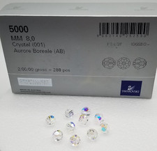 5000 Swarovski  Crystal 001 AB 8mm Round Beads - 12 pcs