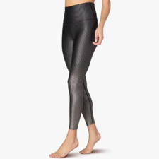 Beyond Yoga Spot on High Waisted Midi Legging in Black Silver Size Small NWT
